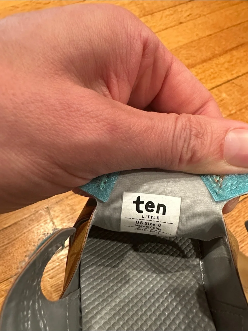 Kids Closed-Toe Sandals in Tan - Secure Hook & Loop Fit
